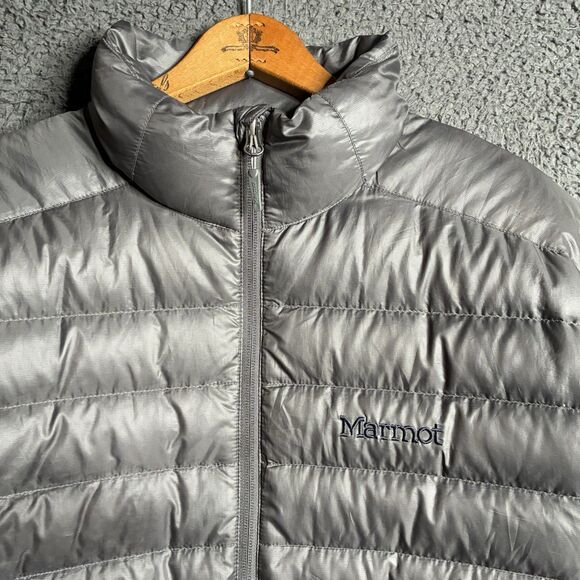 Marmot Zeus Down Puffer Jacket Men's Medium 700 Fill Full Zip Lightweight - Picture 11 of 16